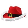 Light-up Cowgirl Cowboy Hats for Women Men Thick Fabric Cowboy Hat with Led Brim Christmas Jazz Felt Hat Casual Hats