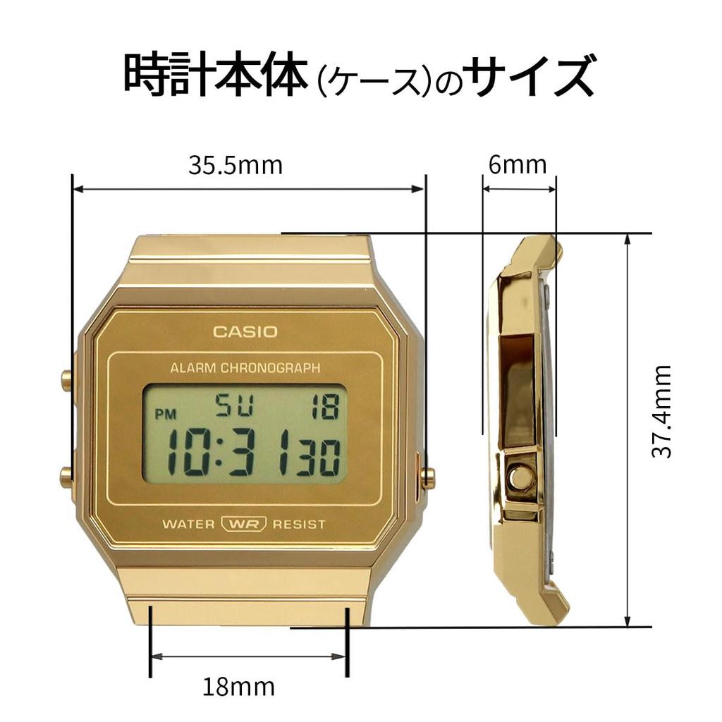 CASIO Digital Watch Vintage Series Gold Overseas Model [Casio] A700WEVG-9A Men's/Women's