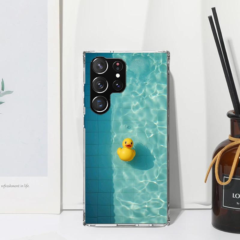 Rubber Ducks Swimming Pool Phone Case For Samsung Galaxy S26 S25 Edge S24 FE S23 S22 Ultra S21 Plus S20 + Art Fundas Back Cover