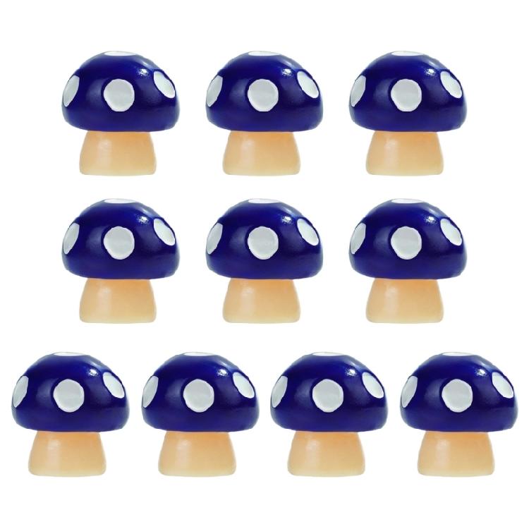 10Pcs Resin Mushrooms for Garden and Home Decoration Ornaments for Cake Decorating Ornaments