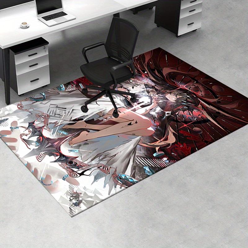 1pc Anime, Arknights Office Carpet Soft Polyester Entrance Carpet Washable Non slip Machine Washable
