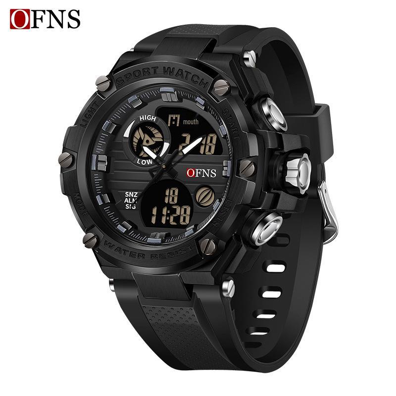 SANDA Waterproof LED Luminous Multifunction Sports Watch for Trendy Youth