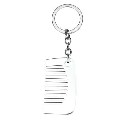 Hip Hop Style Keyring Titaniums Comb Pendant Keychain Edgy  Hair Styling Accessory for Fashion Women and Trendsetters