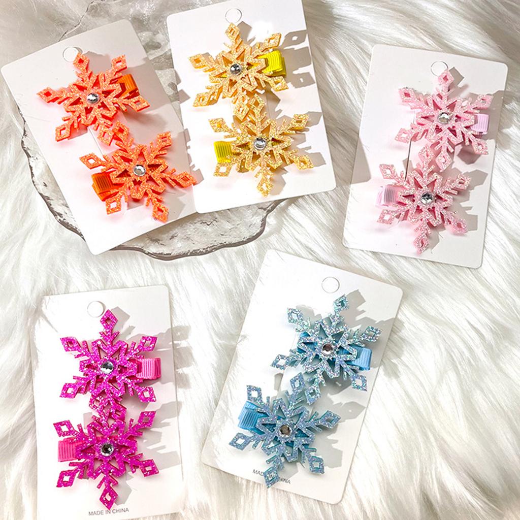 Snowflake Hair Clip Alloy Hairpin with Snowflakes Shape Comfortable Hairpiece for Christmas Party Styling Accesories