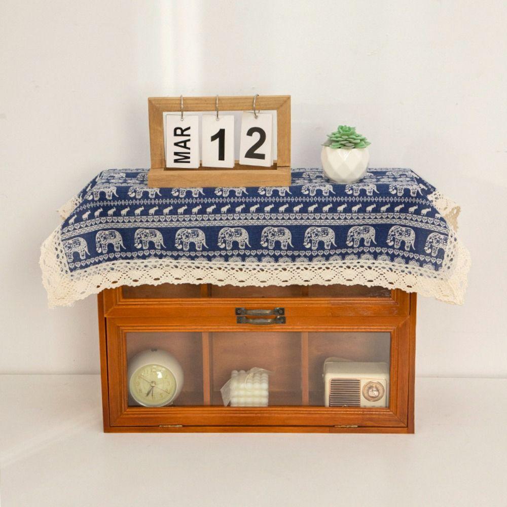 1Pcs Dustproof Microwave Oven Dust Mats 40x60cm Lace Tablecloth Table Cover  for Household Appliance