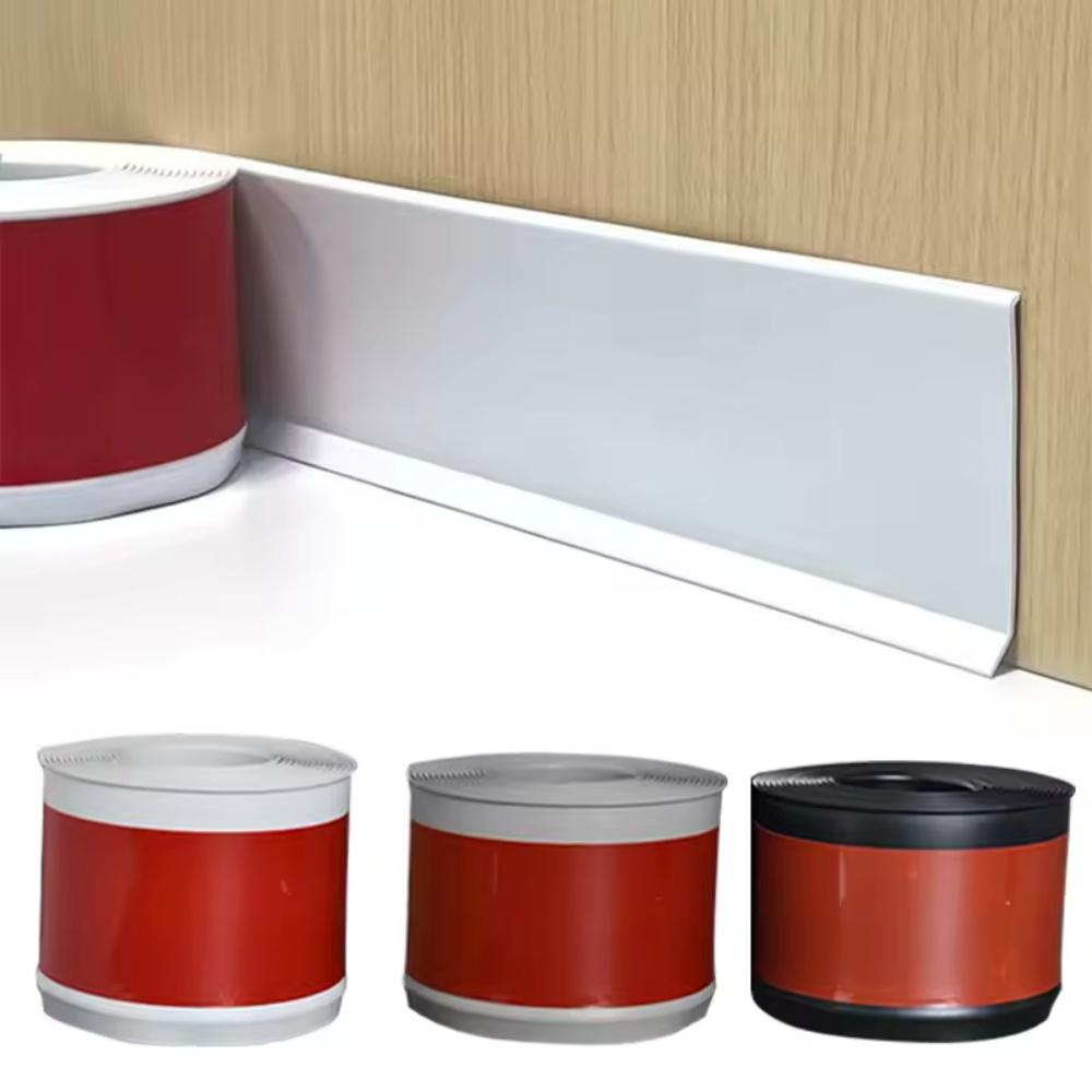 1 Stück 1M/39,37 Zoll Klebende PVC-Wandleiste Sockelleiste Wasserdichte Fußleiste Tapetenaufkleber für Wohnzimmer Zuhause