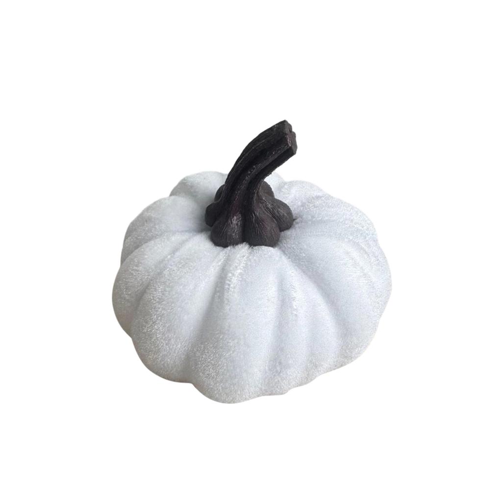 Artificial Pumpkin Decoration Plush Pumpkin Figurine Halloween Tabletop Ornament Home Party Display Accessory Seasonal Decor