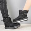 Botas de neve camufladas de inverno novas, tamanho grande para mulheres e homens, aquecidas, com sola grossa, de cano alto, sapatos de algodão