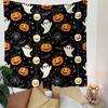 Halloween Ghosts and Pumpkins Pattern Patterned Tapestry Decorative Wall Hanging, Home Bedroom Living Room Decor