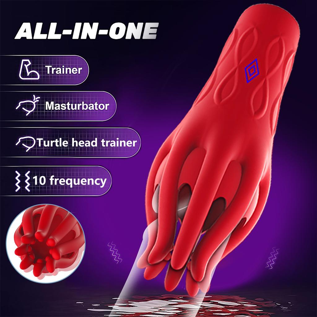 Sex Glans Trainer Male Massage Male Masturbator 10 Speeds Vibrator Glans Vibrator Sex Toys for Men Delay Lasting Stamina Exer