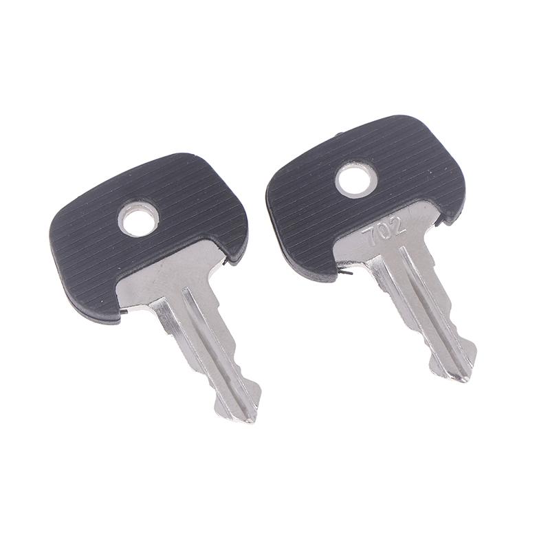 2Pcs 702 Black Keys Ignition Keys Forklift 28520490 Ignition Key Power Start Key Manual Electric Forklift Accessories