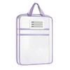 Waterproof Zipper Bags Transparent Nylon Document Bag, Portable Lightweight Mesh File Organizer with Student Study Essentials And Strap, Large