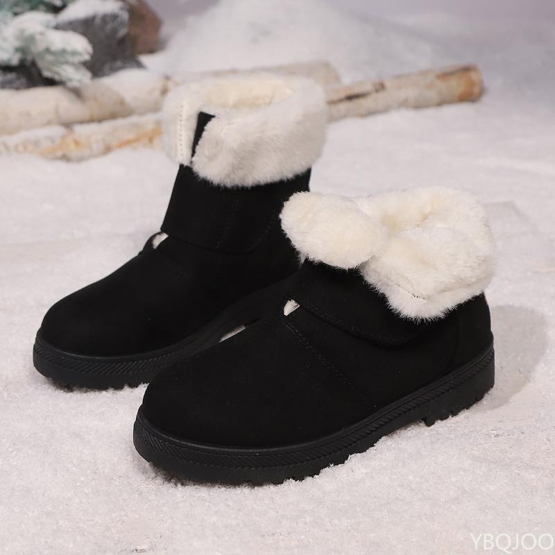 Women's Elegant minimalist snow boots winter new fashionable versatile suede thick soled warm comfortable women's boots