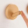 Adhesive Wall Hook No Drill Wooden Hook Wood Oil Waterproof Processing Hook for Bathroom Kitchen Coat Towels