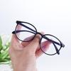 Black Women Eyeglasses Anti Blue Light Glasses Round Frame Eyeglasses Korean Style Computer Eyewear