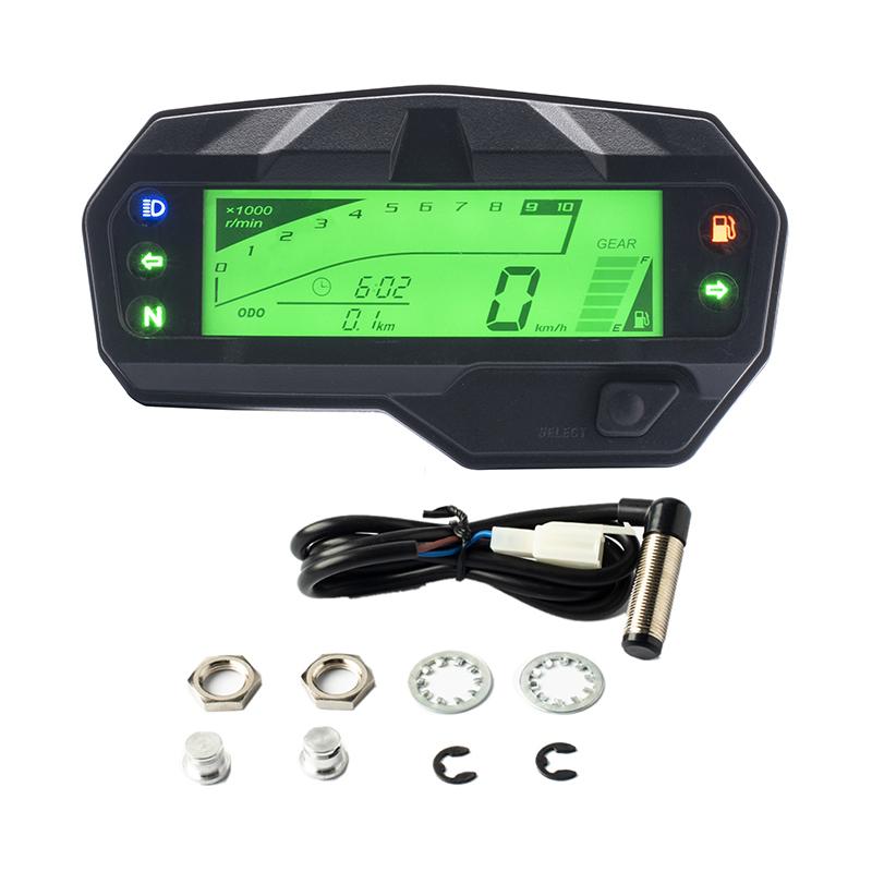 Authentic Universal Motorcycle Lcd Digital Meter Speedometer Odometer Tachometer 1000RPM Gauge For Yamaha FZ16