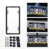 100% Real Black Carbon Fiber License Plate Frame Silm 4 Holes With Screws Caps Complies With US Canadian Mexico Standards License Plate Covers Frames