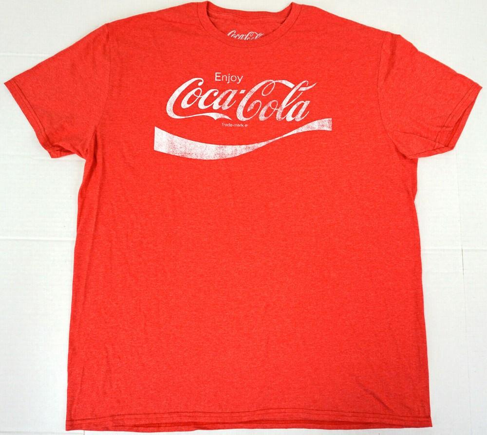 Футболка ENJOY COCA-COLA Винтажная Потертая COKE Soda Tee Мужская XL Красная Новая Унисекс Футболка M