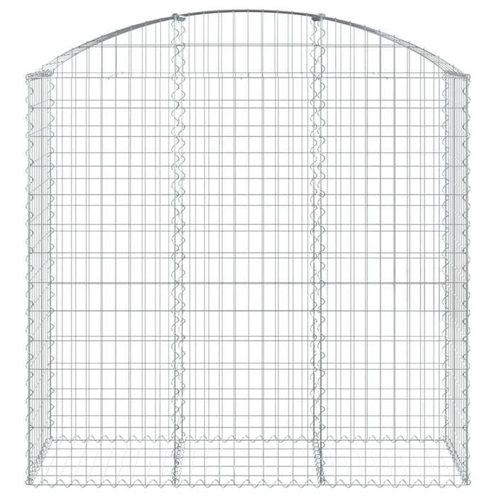 VidaXL Panier de Gabions Arqué Cage à Gabion Mur de Gabion Panier à Pierre Gabion pour Pierre Jardin Patio Extérieur 153457