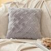 Pillowcase for Sofa Plush Fuzzy Cushion Cover with Hidden Zipper Soft Throw Pillowcase for Room Bedroom Home Office Decor Plain