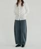 LOSSYROW Curved Wide Denim Pants Blue Charcoal