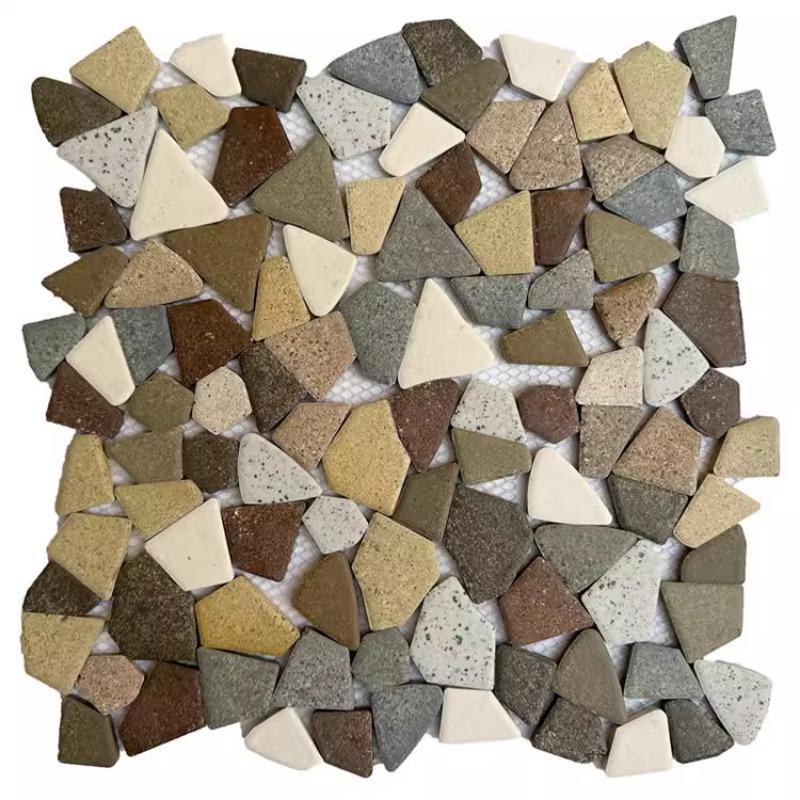 Azulejos Cerâmicos Coloridos 30x30cm com Pedrisco Grátis para Jardim Piscina Parede de Fundo Mosaico Azulejos Resistentes ao Desgaste Decoração
