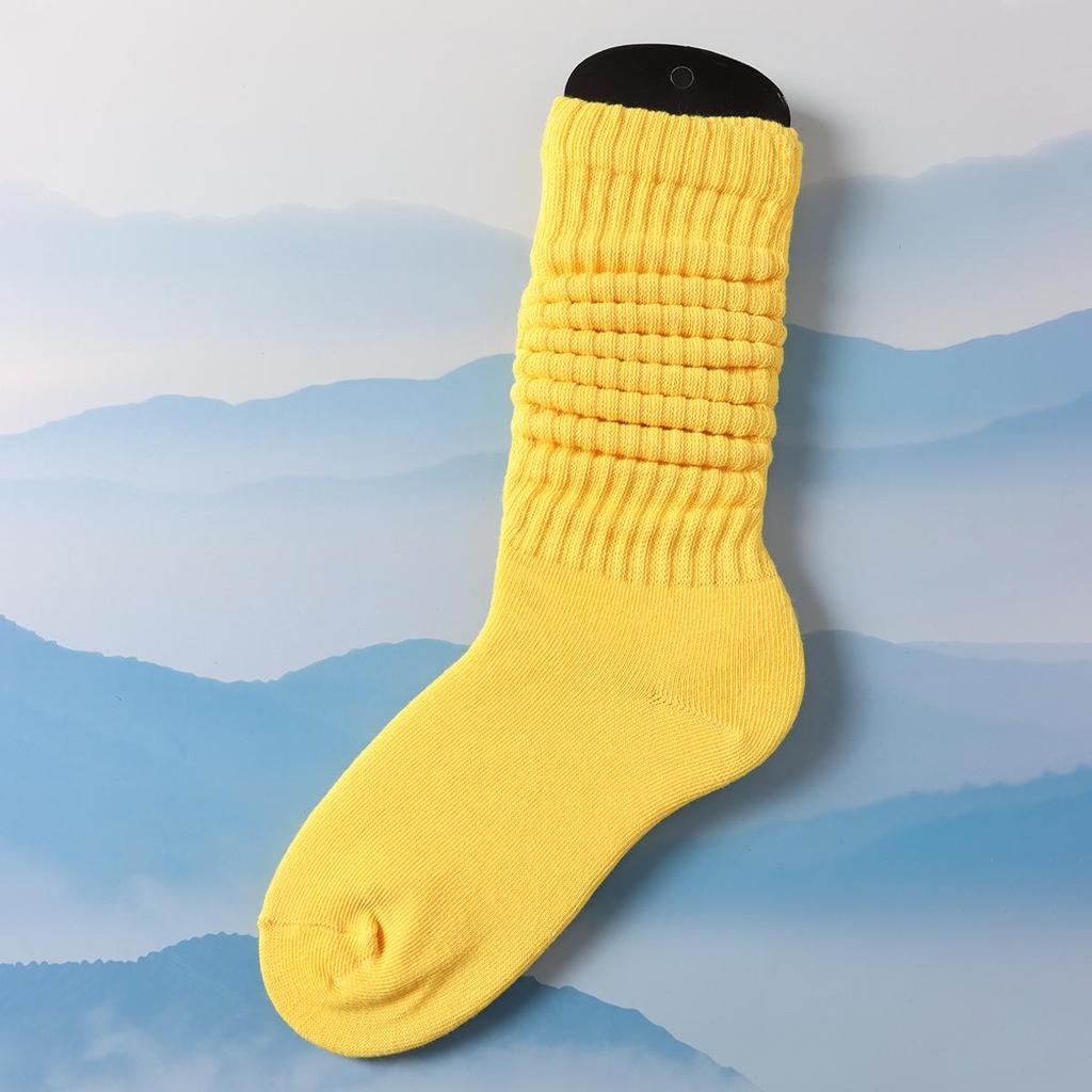 SYVISS Unisex Solid Color Scrunch Socks - Long Warm Leg Warmers, Slouch & Bubble Styles for Men and Women.