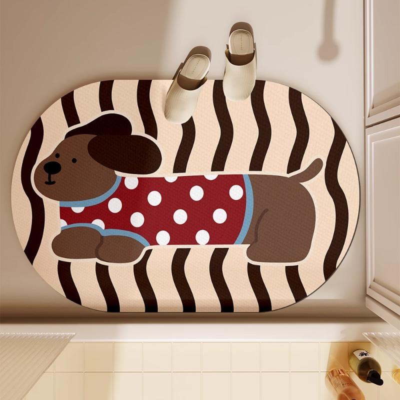 Bathroom floor mat, bathroom doorway, diatomaceous earth absorbent anti slip door mat, floor mat, toilet quick drying