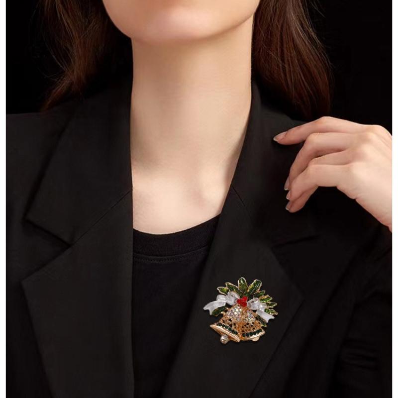 Christmas Limited Edition Bell Brooch, Women'S Fashionable Brooch Accessories, Versatile Holiday Decoration Accessories