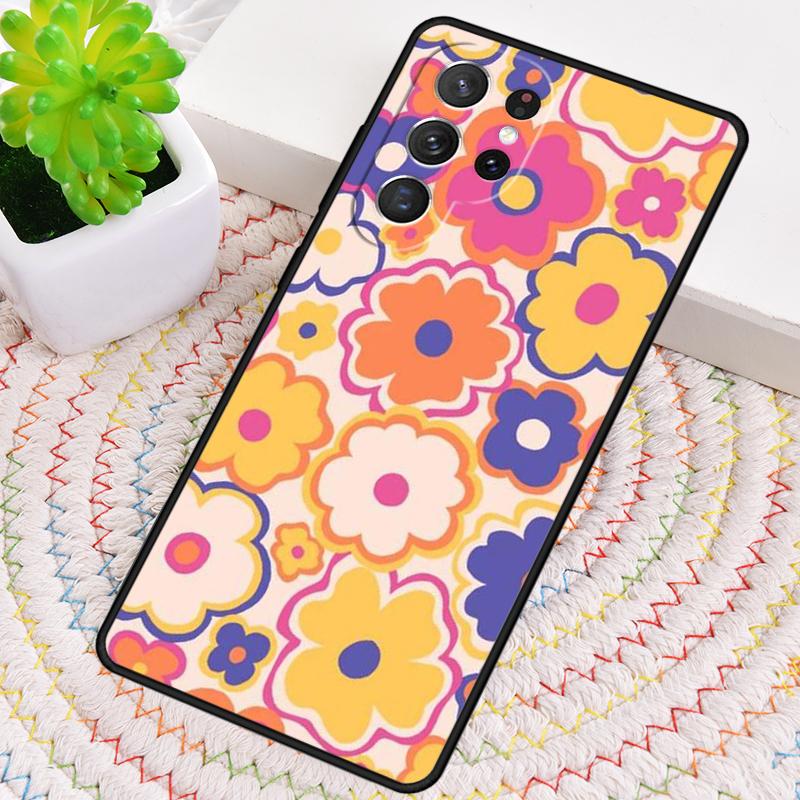 70s Groovy Vintage Phone Case for Samsung Galaxy note 10 pro S26 Ultra S23 S24 FE S25 S21 S22 PLUS shockproof Cove