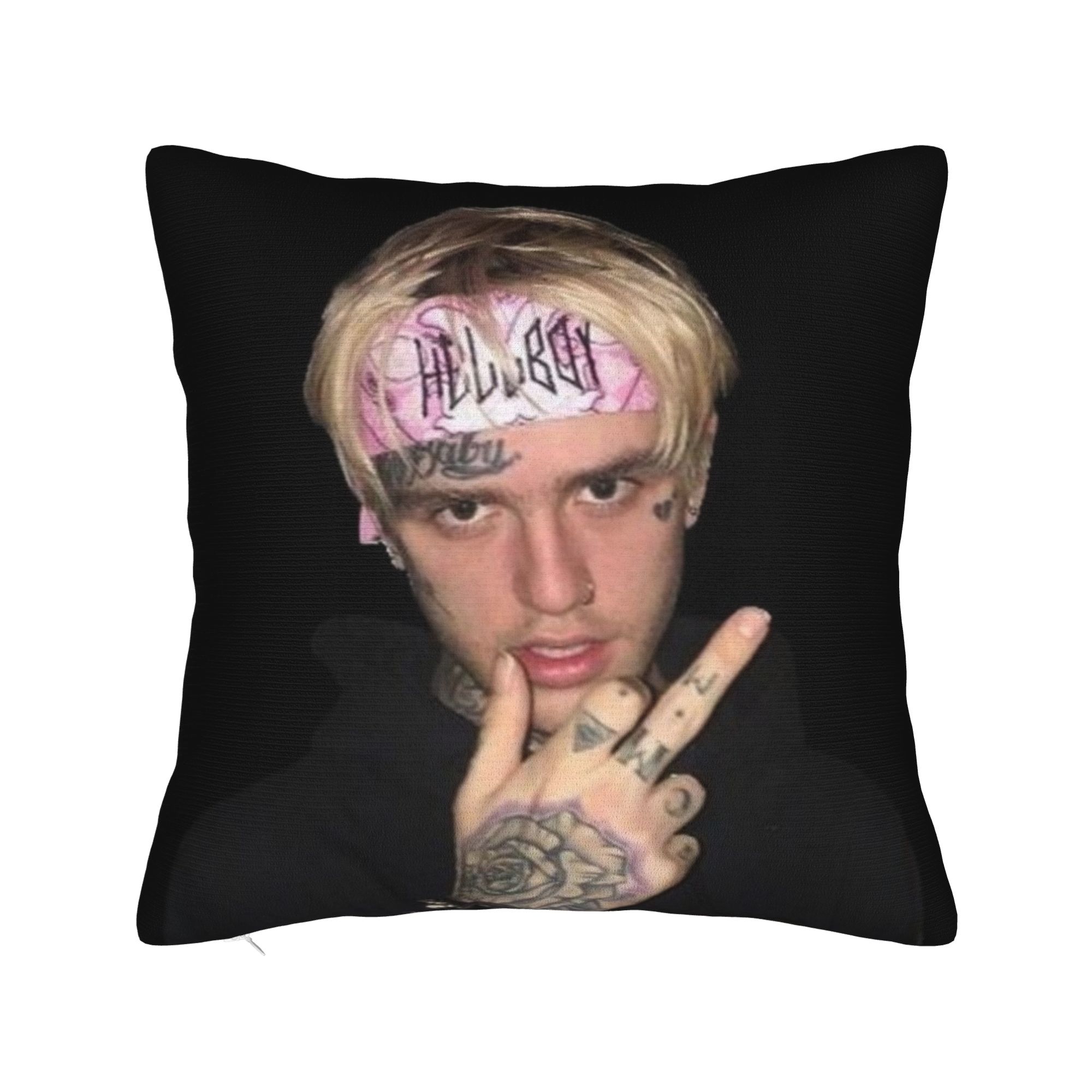 

Lil Peep Pillowcase Printed Polyester Cushion Cover Decorative Throw Pillow Case Cover Sofa Zippered 40X40cm 30x30cm 12x12in