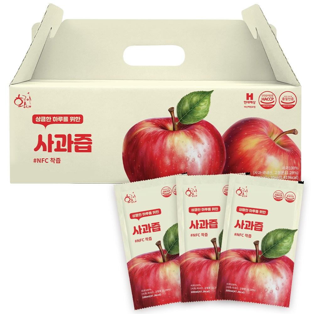 Hwanggeum's Fresh Apple Juice 30p 100ml 30 Pcs