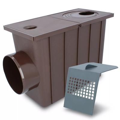 Gutter Sediment Trap Gutter Cleaner Gutter Revision Manhole Side Outlet 110 Brown