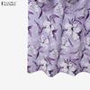 ZANZEA Women Long Sleeve Blouse and Long Skirts Floral Print Two Piece Suit Sets