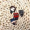 Marvel Q Superhero Brooch: Classic Avengers Spider-Man & Captain America Badge.