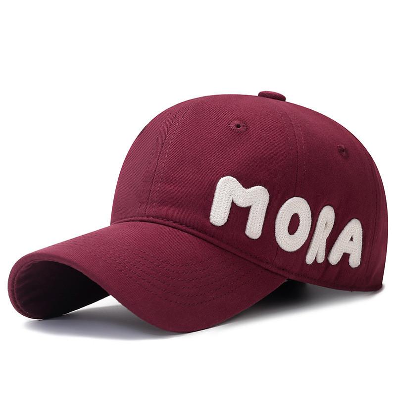 Casual Cotton Baseball Cap With Embroidered Mora Letter And Sunblock For Summer