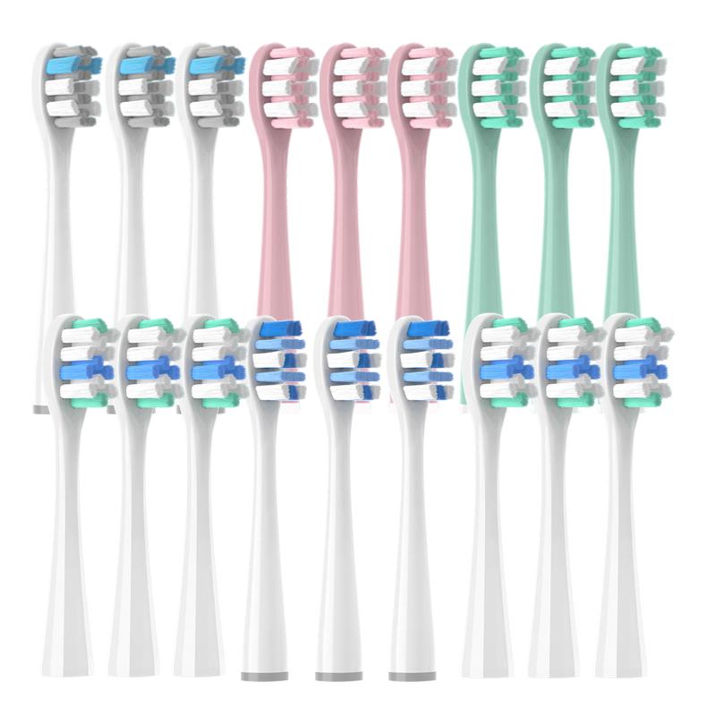10 bucăți capete de periuță de înlocuire pentru aspirator pentru Usmile Y1S/Y4/U1/U2/U3/P1/P4 Gamă completă moale DuPont Sonic duze de curățare pentru periuță de dinți electrică