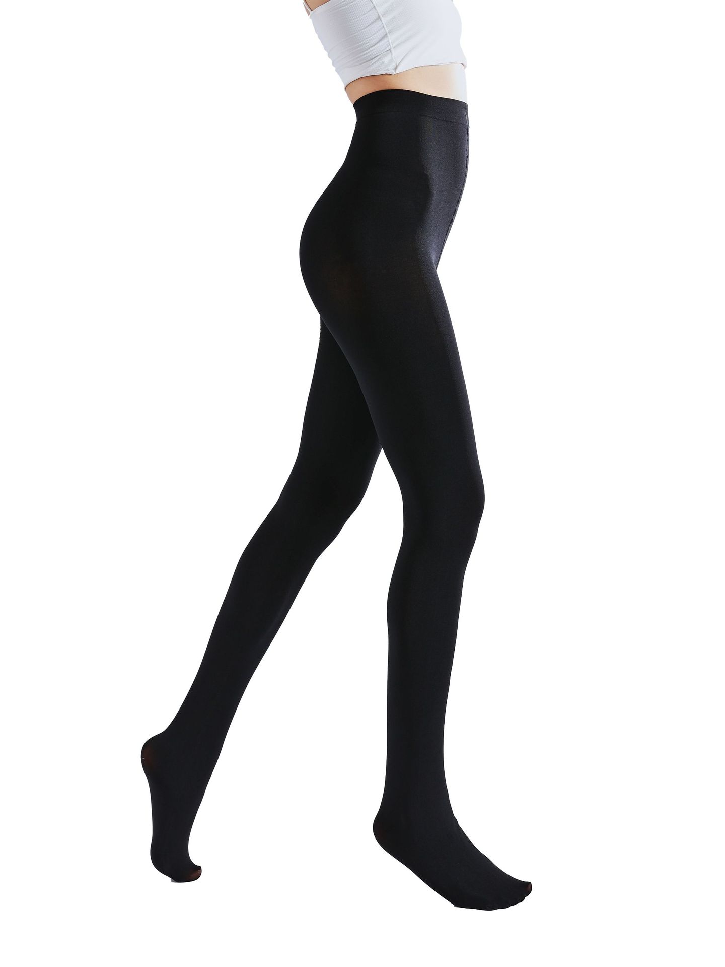 Strumpfhose 80D Damen Legging Mode Oberschenkelhoch Bodystockings Erotische Unterwäsche Frühling Herbst Frau Samt Hose See Blau One Size black