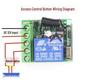 12V Single Channel Remote Control Switch for Electric Lock - Jog Controller with Passive Signal Output