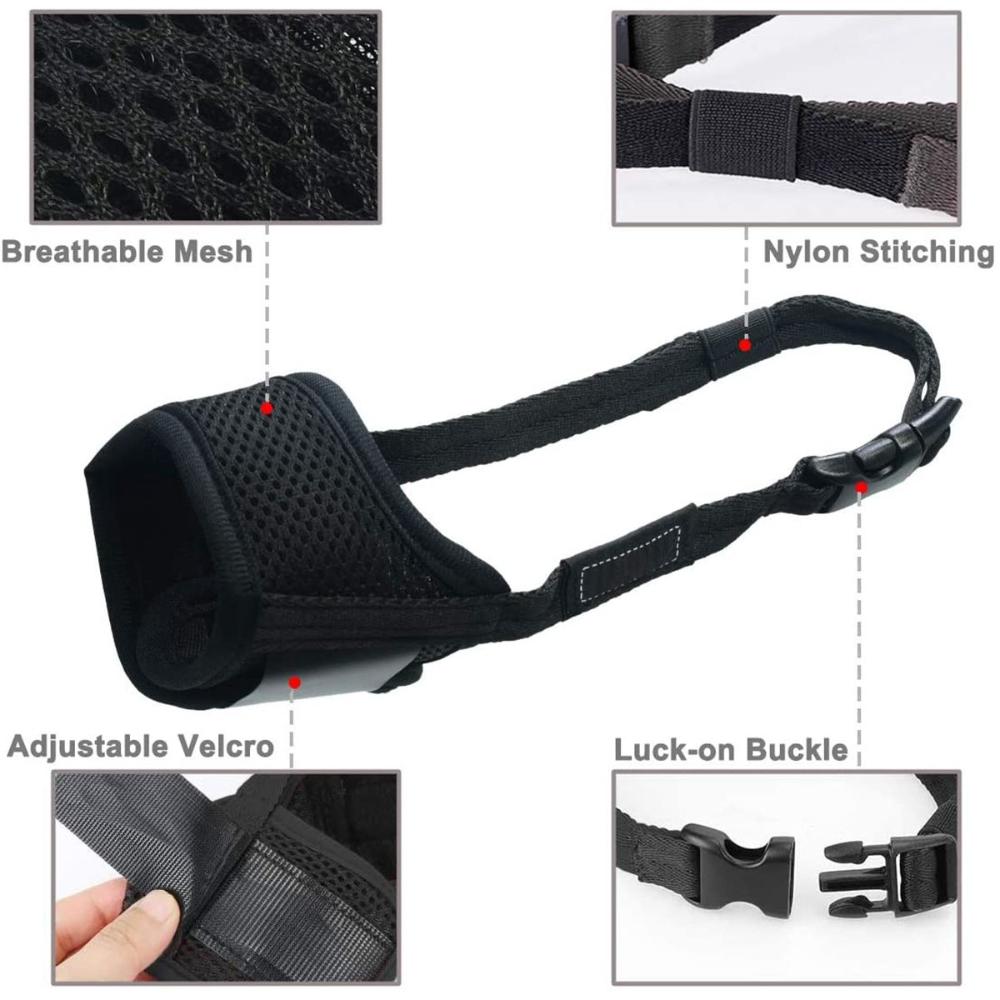 Adjustable Anti-Barking Nylon Mesh Anti-Bite Pet Mouth Cover Protection Mouth Mask Dog Muzzle
