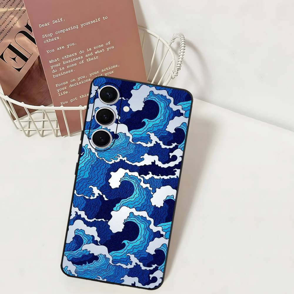 The Great Wave Off Kanagawa Art Phone Case For Samsung S 24 Fe 25 Ultra Plus 20 Lite 21 30 22 23 24 22 Ultra 5G Fundas