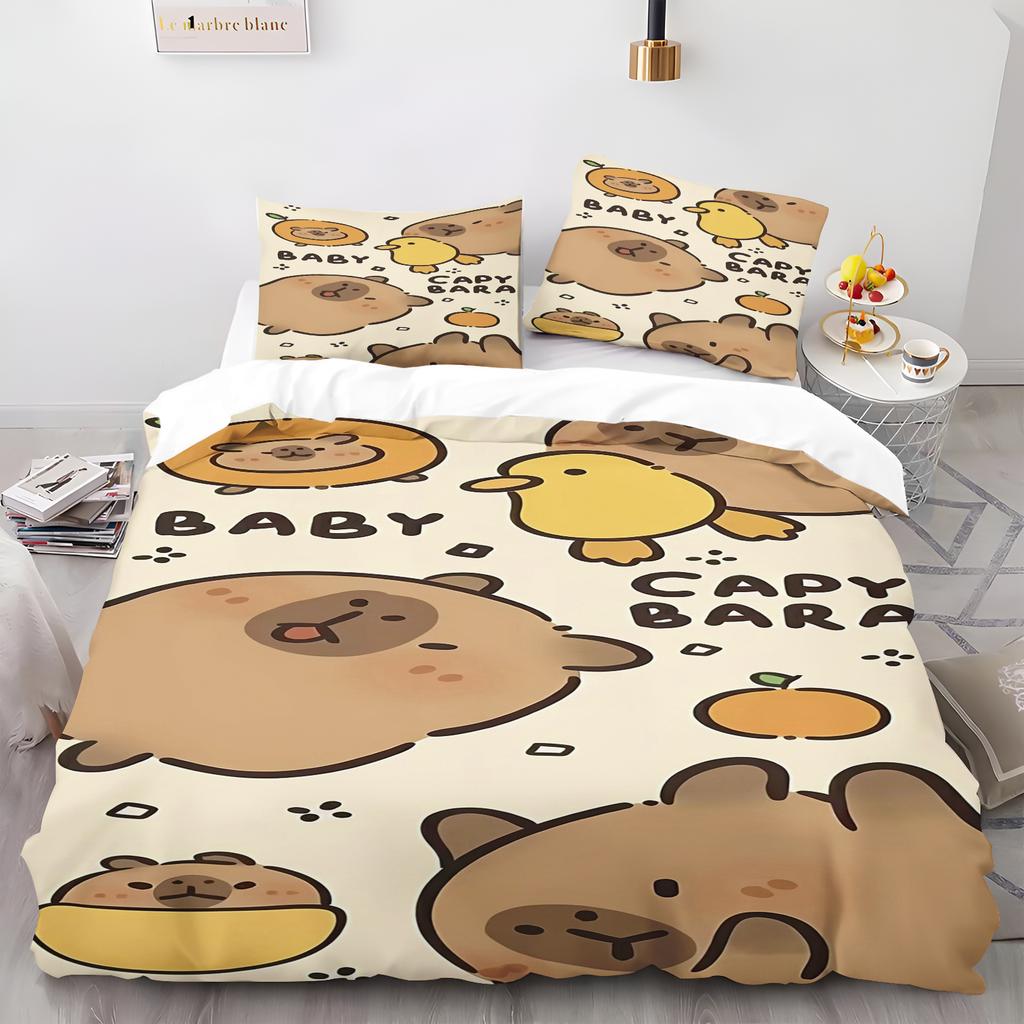 Capybara 3D Bedding Sets Print  Duvet Cover Adults/ Children Bed Comforter  Birthday Gift Dropshipping