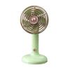 Retro Desk Fan Quiet Powerful Small Table Fan 3 Speed USB Rechargeable Personal