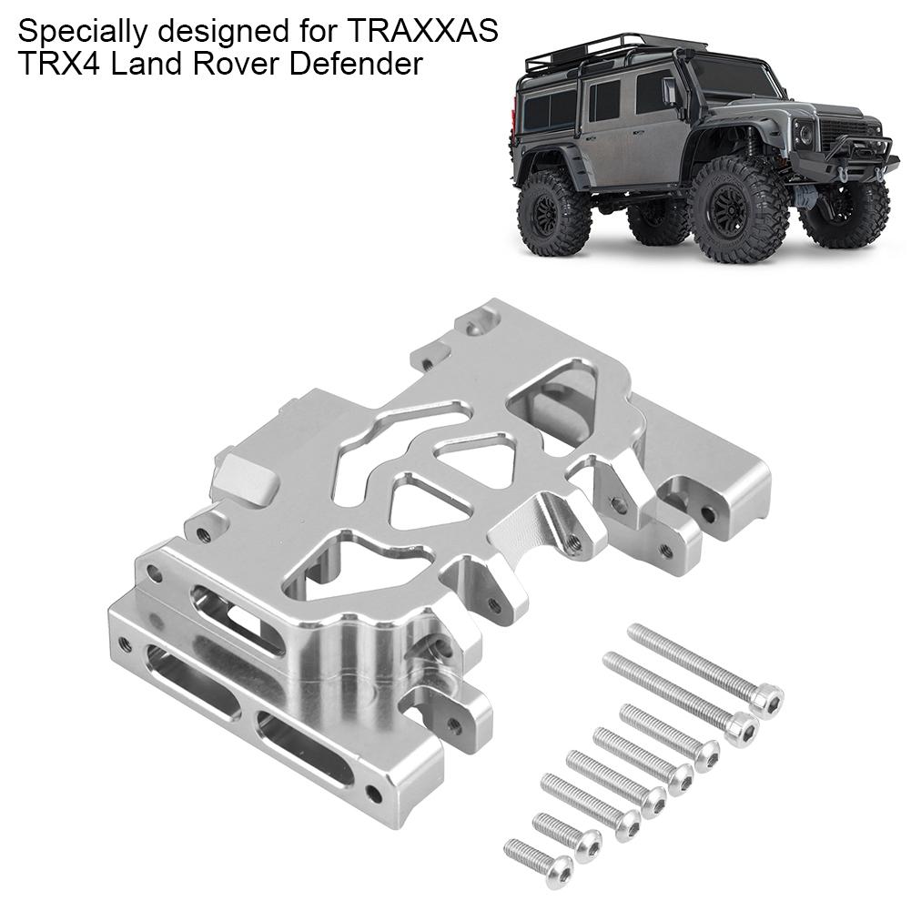 Aluminium Alloy Middle Gearbox Chassis RC Part for TRAXXAS TRX4 Land Rover Defender (Silver)