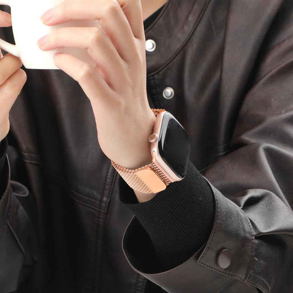 Thick Metal Strap for Apple Watch Band Ultra2 3 49mm 46 45mm 41mm 40mm 44mm Milanese correa Bracelet iWatch series SE 11 10 9 8