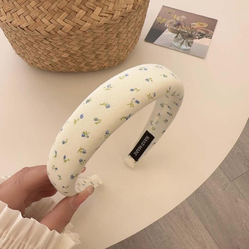 Floral Print Hairband for Women Elegant Fresh Color Hair Accessories Soft Comfortable Spring Headbands Fashionable Hairband