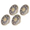 50 Sets Pants Button 17mm Bronze Circle Star Pattern Stainless Steel Pants Rivets with 2x6.5mm