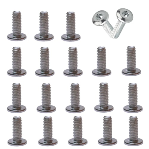 M6 Hex Bolts, Stainless Steel, Hex Socket, Durable, DIY, Automotive, Electrical Equipment, Furniture, Round Head Machine Screws, Pack of 20 (M6x15)