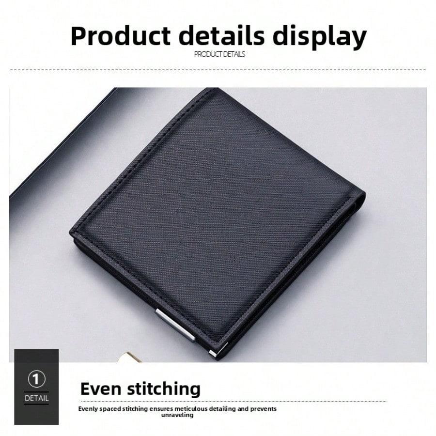 White Wallet, Short Small Leather Clip, College Student Thin Youth Multi-card Mini Wallet, Simple
