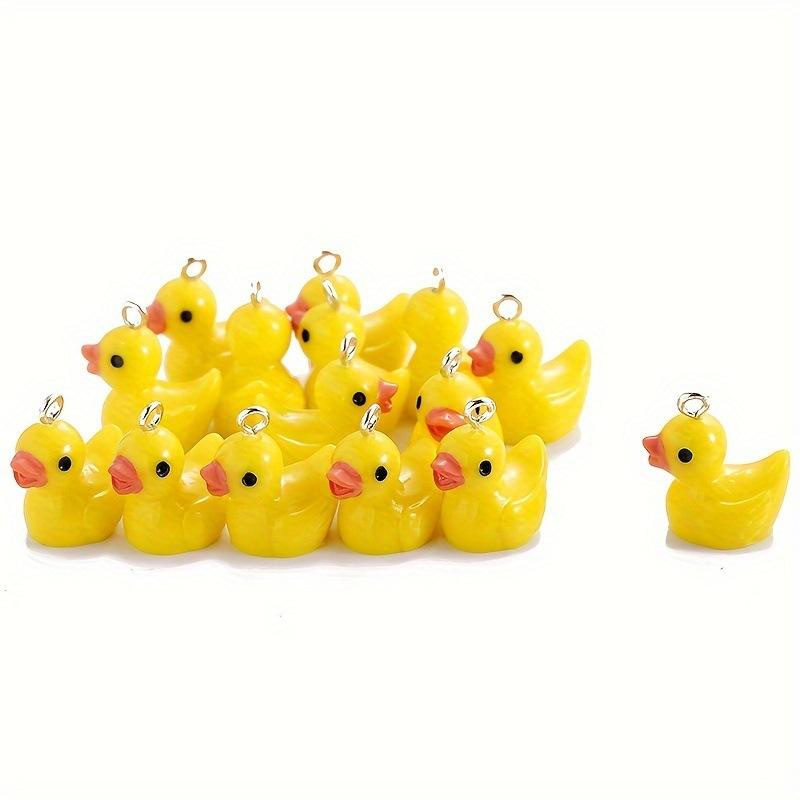 Porte-clés Simple Animal en Résine Pendentif Canard Accessoires de Sac à Dos pour Femmes Couple Famille Pendentif Porte-clés